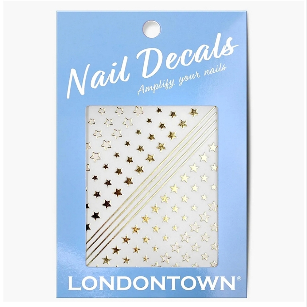Londontown Gold Star Nail Decals ~ NWT